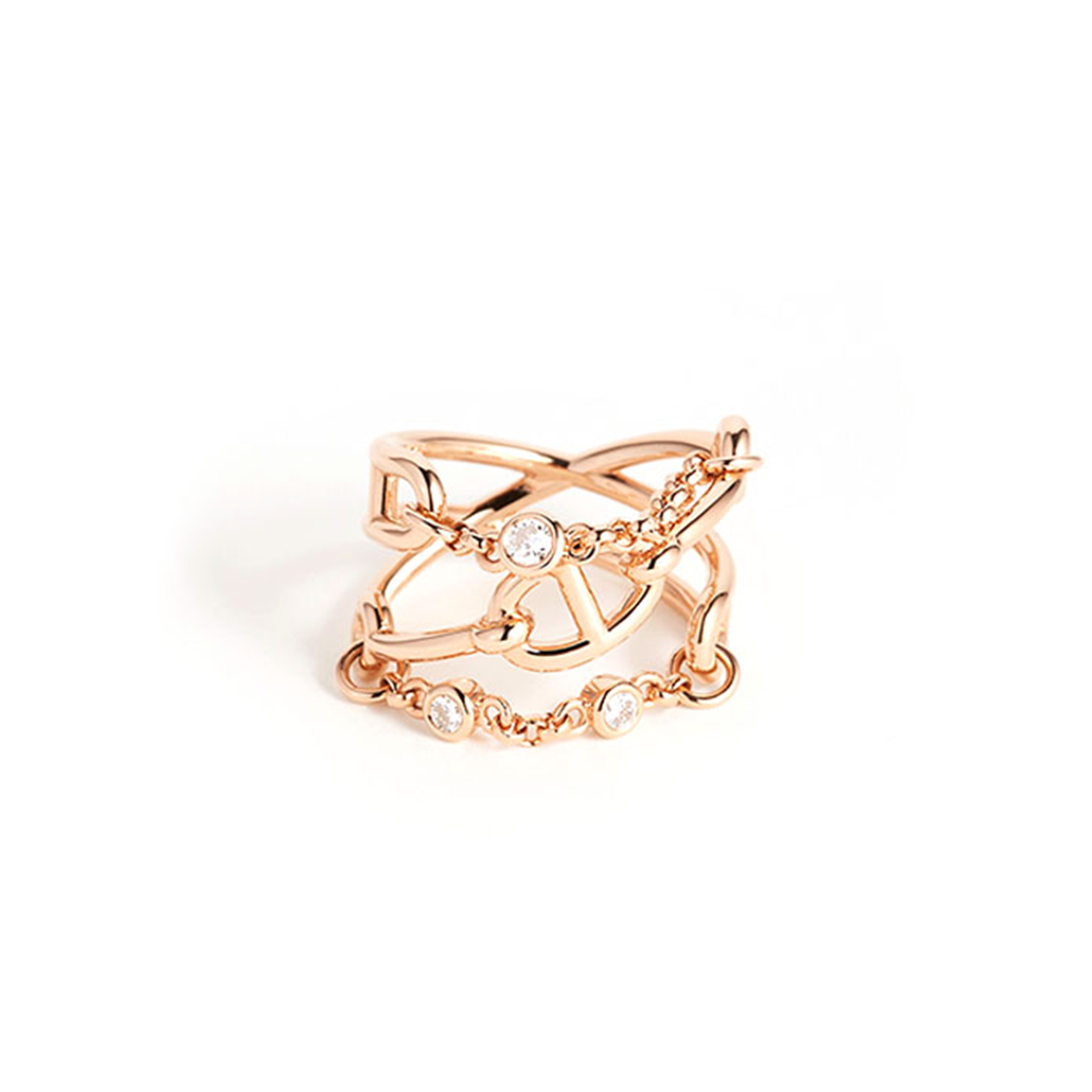 H**mes chaine d''ancre chaos ring, medium model h222622b00050